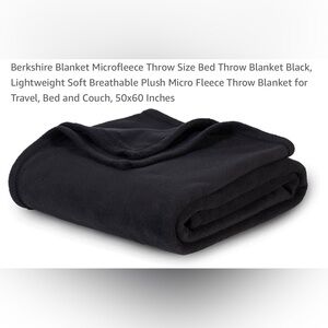 NEW Black Microfleece Throw XL NIB